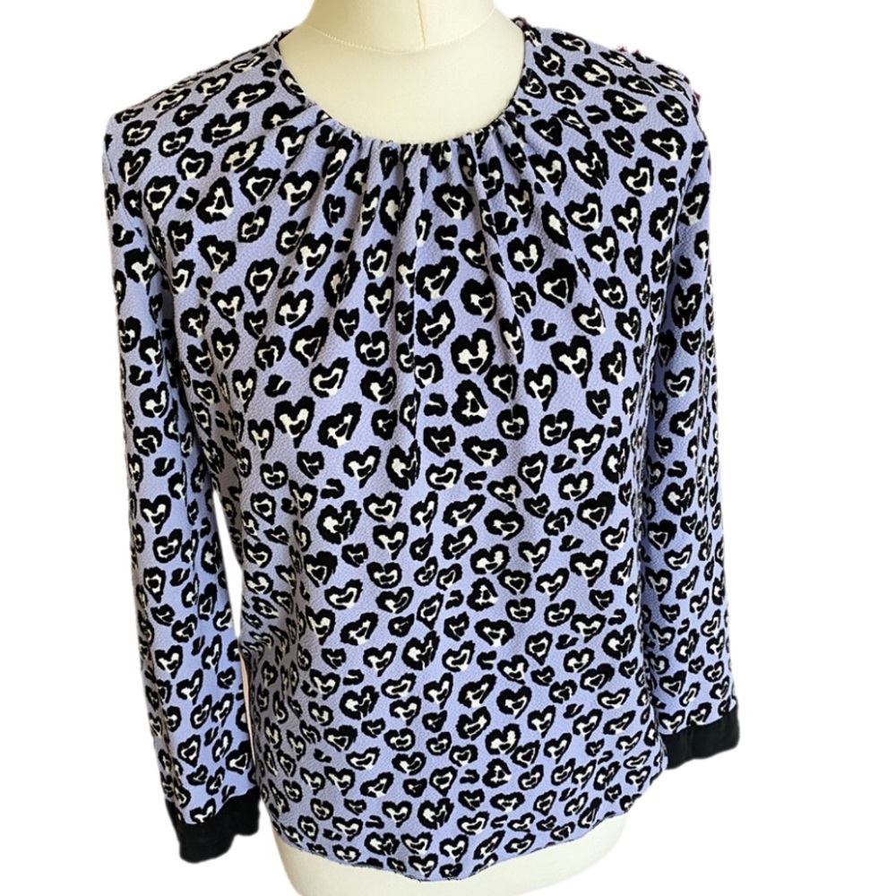 Sandro lilac purple heart blouse